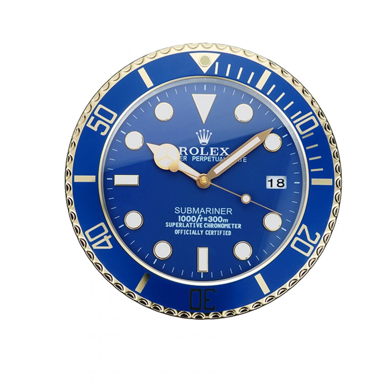 Aaa replica Submariner Clock Wall Blue Rolex 622475 0514